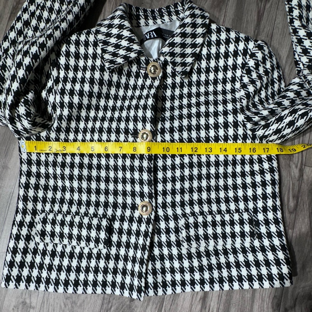 Blazer Zara houndstooth golden button .size XS. - Picture 5 of 13